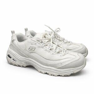 Skechers D'Lites Fresh Start Womens Size 9 White Athletic Running Shoes Sneakers